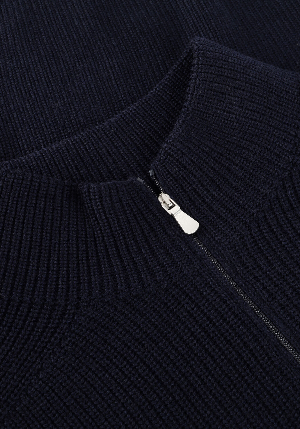 Donkerblauwe GRAN SASSO Trui MOCK ZIP - large
