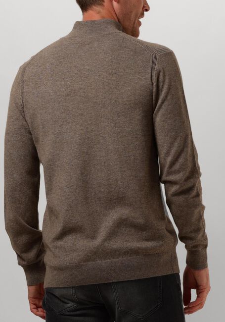 Bruine PROFUOMO Trui PULLOVER HALF ZIP BUTTON - large