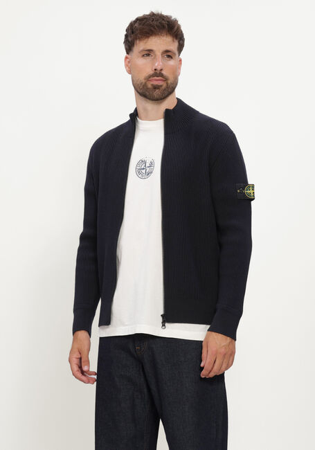 Donkerblauwe STONE ISLAND Vest CARDIGAN S00C2 - large