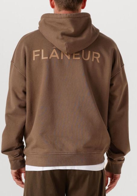 Bruine FLANEUR Sweater DOUBLE LOGO WASHED HOODIE - large