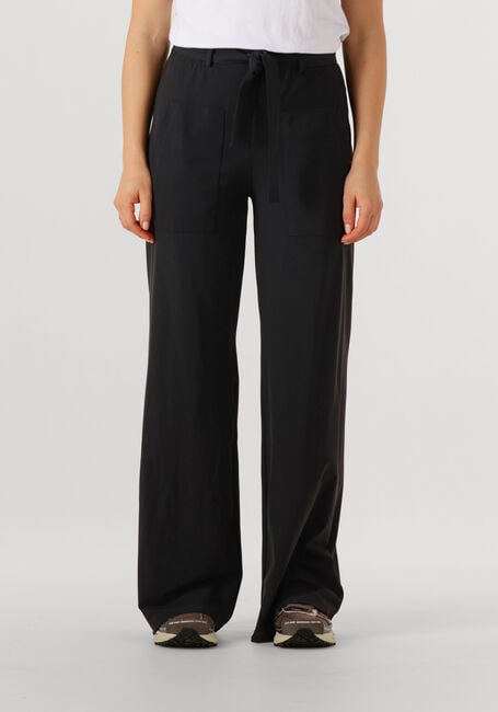 Zwarte PENN & INK Wijde broek BOWIE - large