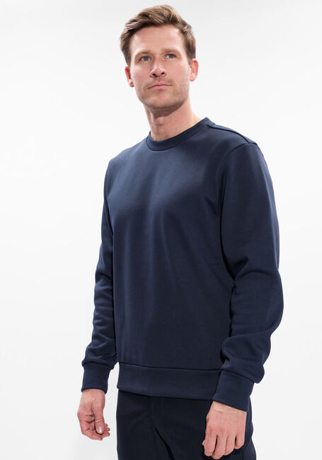 Donkerblauwe WAHTS Trui YATES TECH COTTON - large