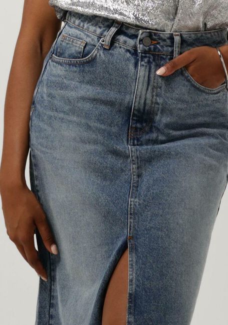 Blauwe CO'COUTURE Midirok VIKA SLIT DENIM SKIRT - large