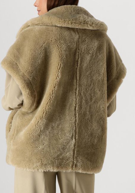 Groene DANTE6 Gilet CHEEDO FAUX FUR WAISTCOAT - large