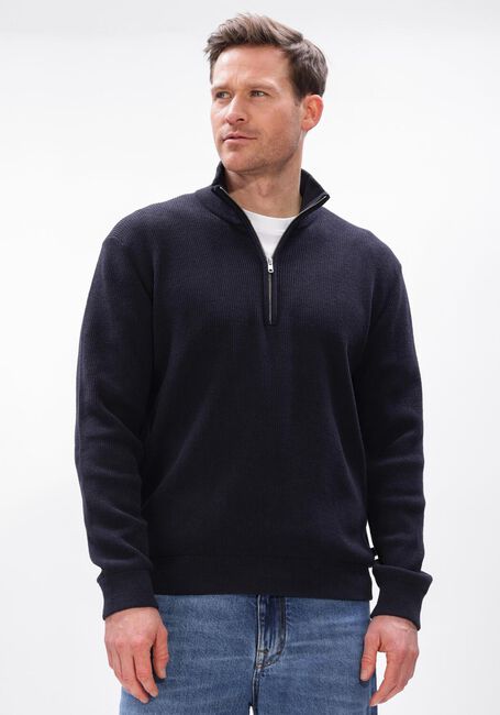 Donkerblauwe NN.07 Trui DANNY HALF ZIP 6429 - large