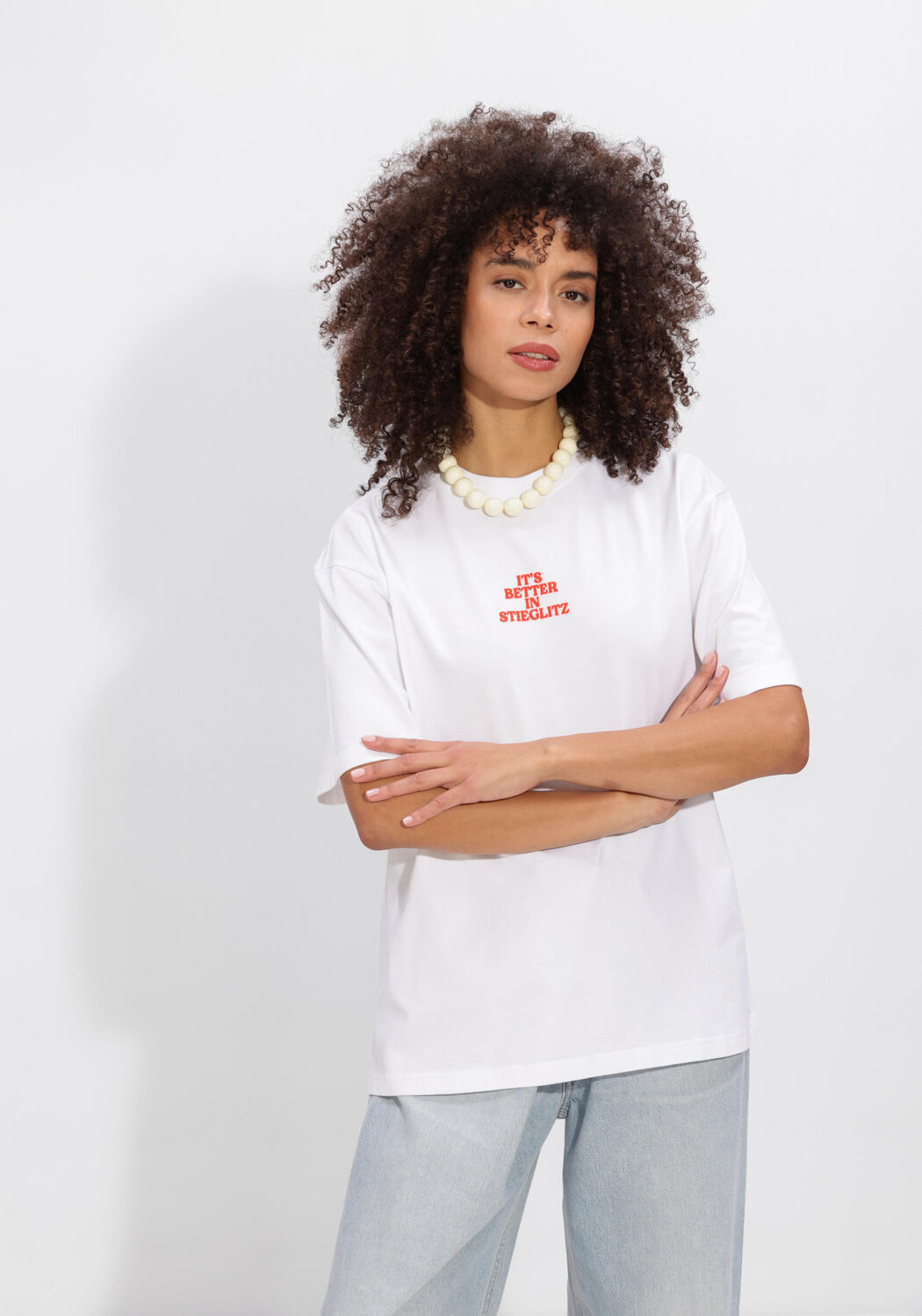 Witte STIEGLITZ T-shirt BRANCA T SHIRT - large