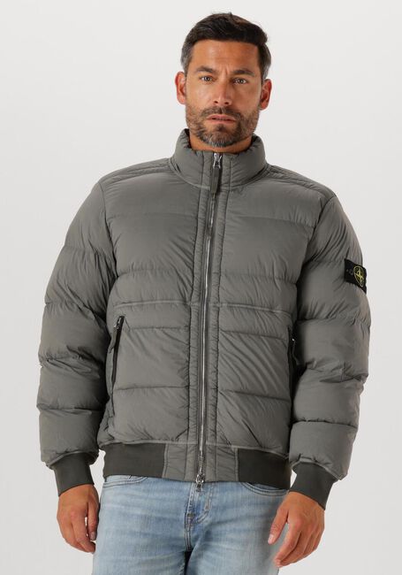 Grijze STONE ISLAND Gewatteerde jas BOMBER - large