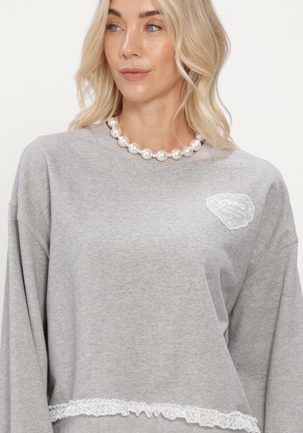 Grijze GANNI Truien/vesten ISOLI SWEATER - large