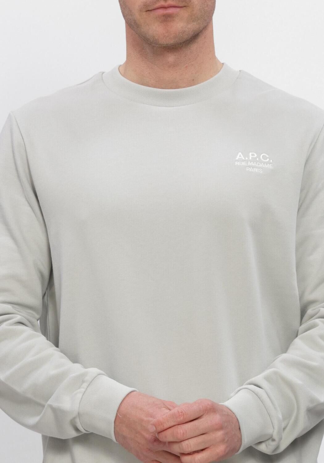 Lichtgrijze APC Sweater SWEAT STANDARD RUE MADAME - large