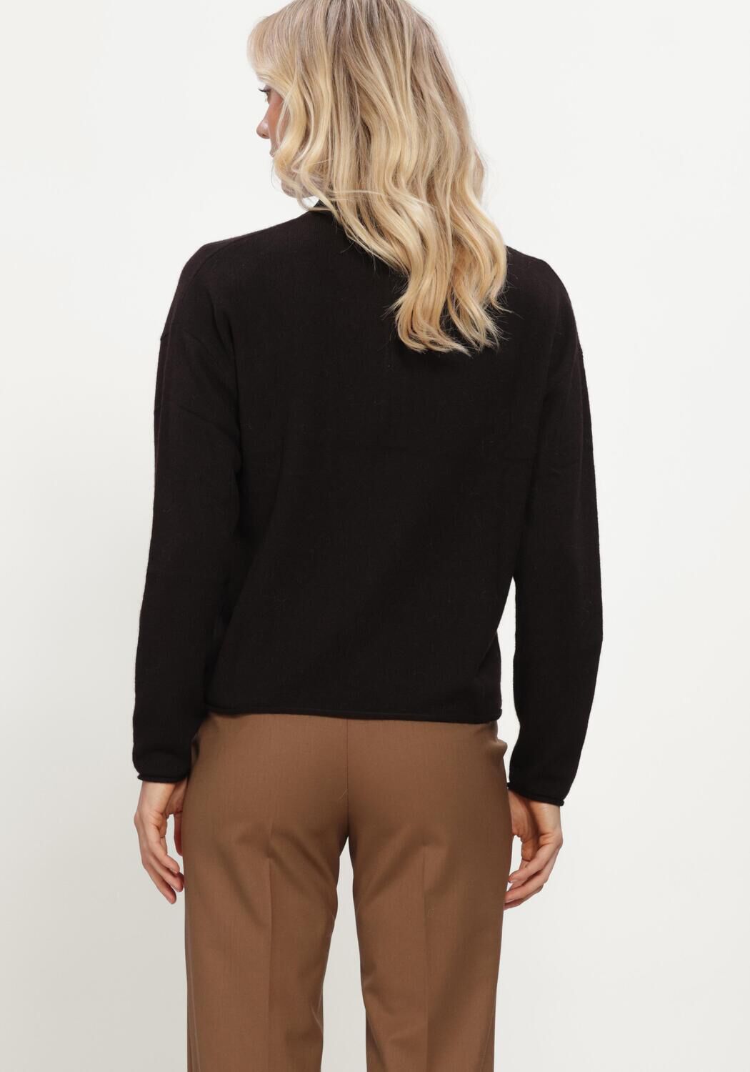 Bruine LUISA CERANO Trui POLO AUS KASCHMIR-MIX - large