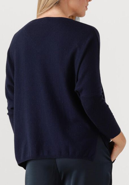 Donkerblauwe RESORT FINEST Trui V-NECK CAPE SWEATER - large
