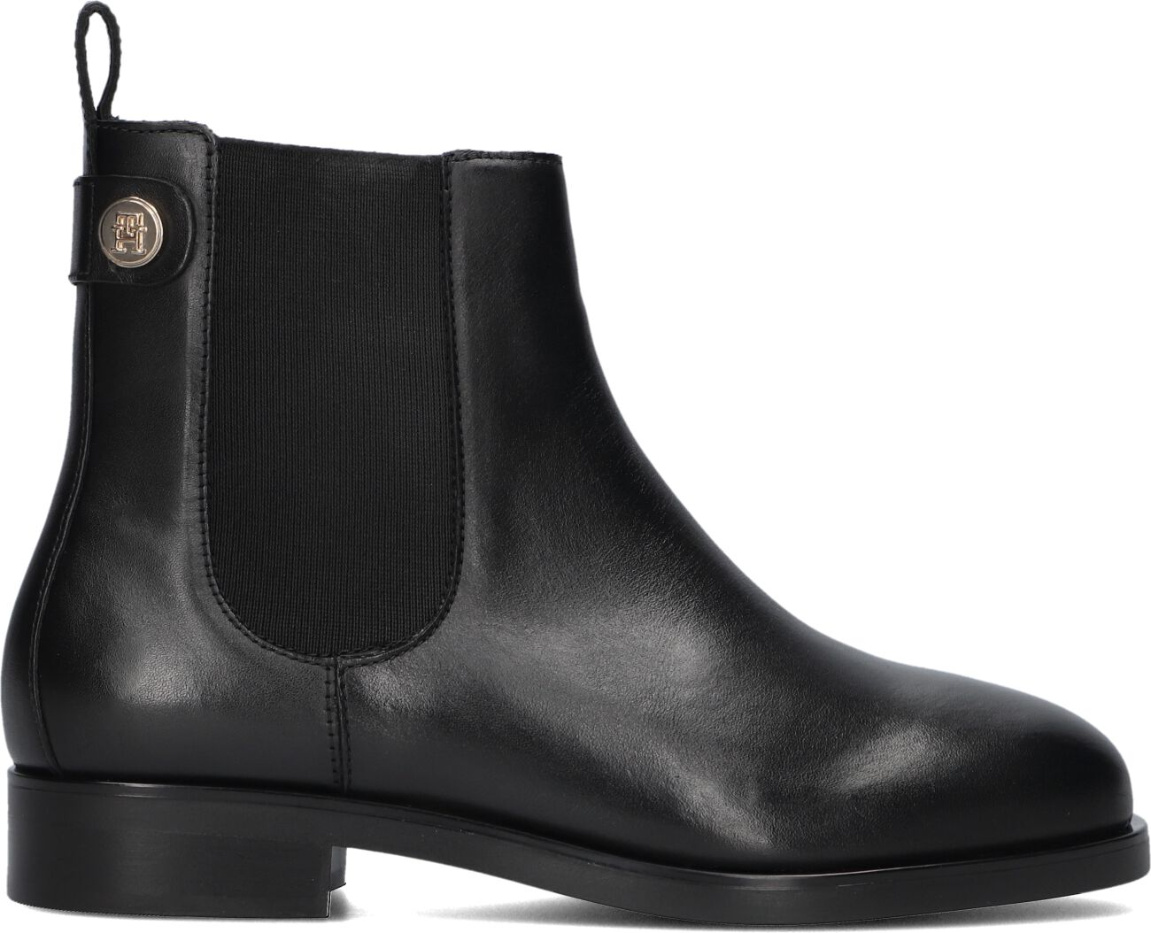 Tommy Hilfiger Chelsea Boots Dames Th Stud, Maat: 36, Materiaal: Leer, Kleur: Zwart
