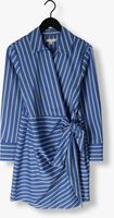 Blauwe TOMMY HILFIGER Mini jurk CO STRIPE SHORT WRAP SHIRT DRESS - medium