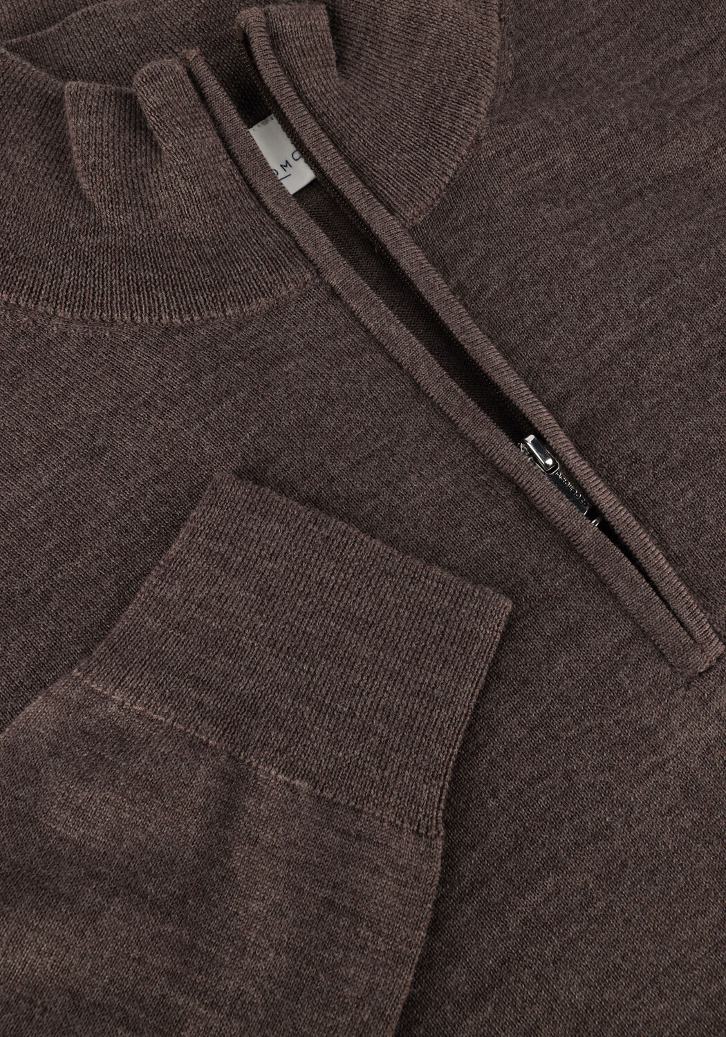 Taupe PROFUOMO Trui PULLOVER HALF ZIP - large