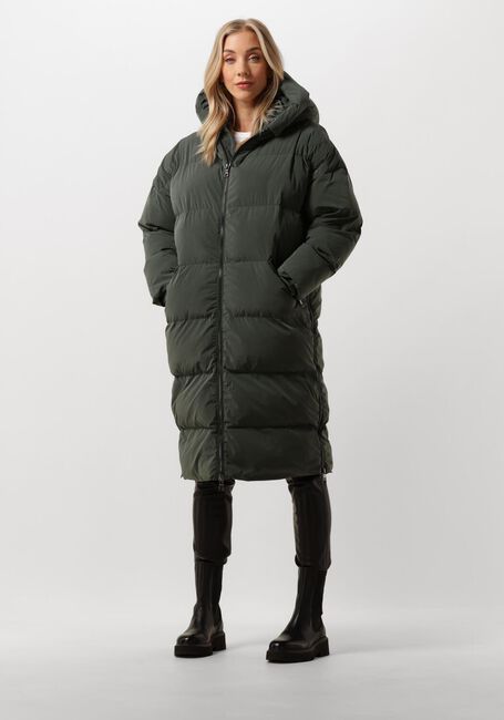 Khaki BLONDE08 Gewatteerde jas LANG DOORGESTIKTE JAS - large