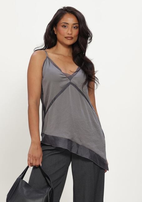Grijze LUISA CERANO Top SATIN-ORGANZA-TOP - large