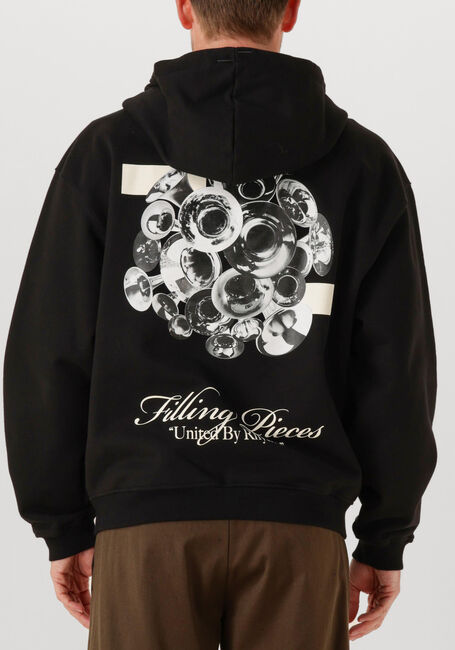 Zwarte FILLING PIECES Trui ZIP HOODIE BOUQUET - large