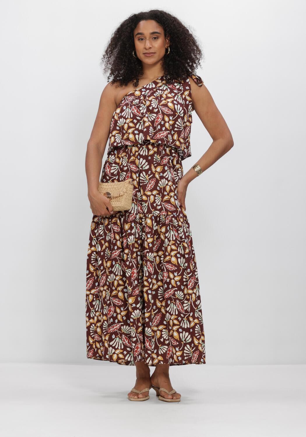 Bruine VANESSA BRUNO Maxi jurk CORA - large
