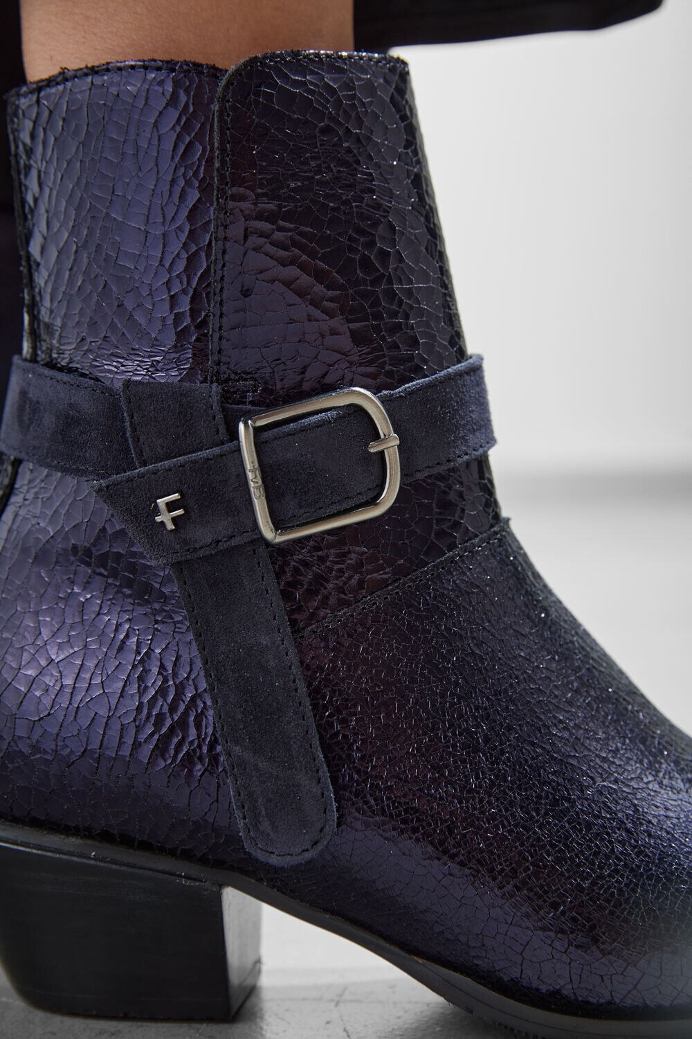 Blauwe FLORIS VAN BOMMEL Enkellaarsjes ENZI 07.07 - large