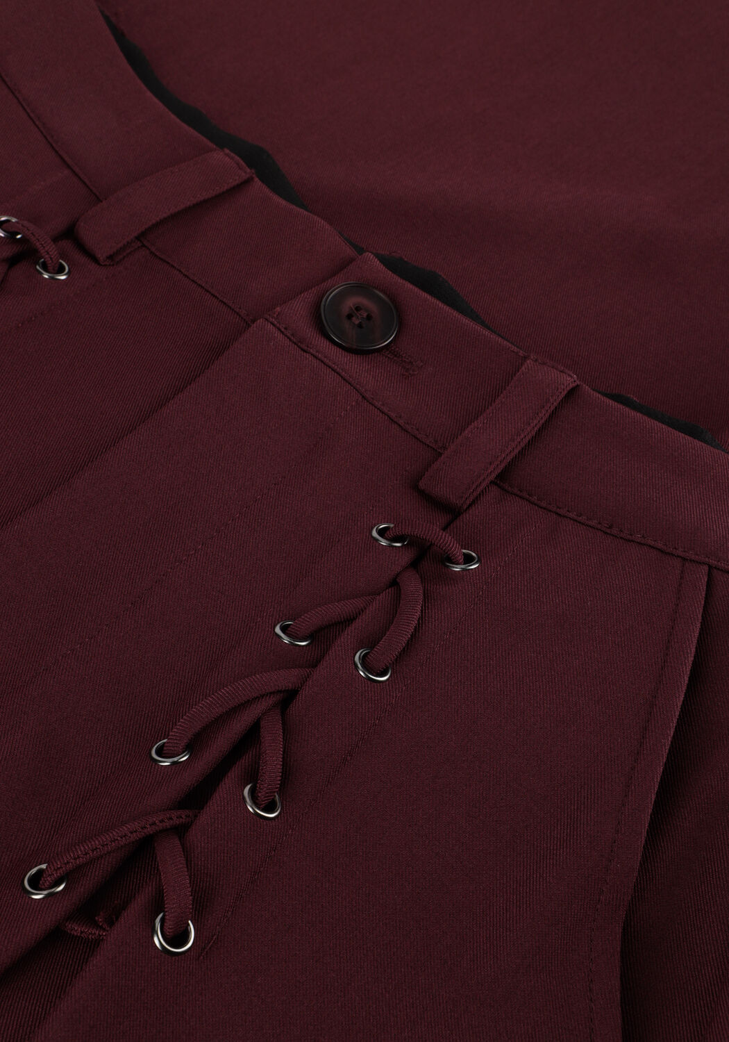 Bordeaux CO'COUTURE Pantalon LUNA EYELET WIDE LONG PANT - large