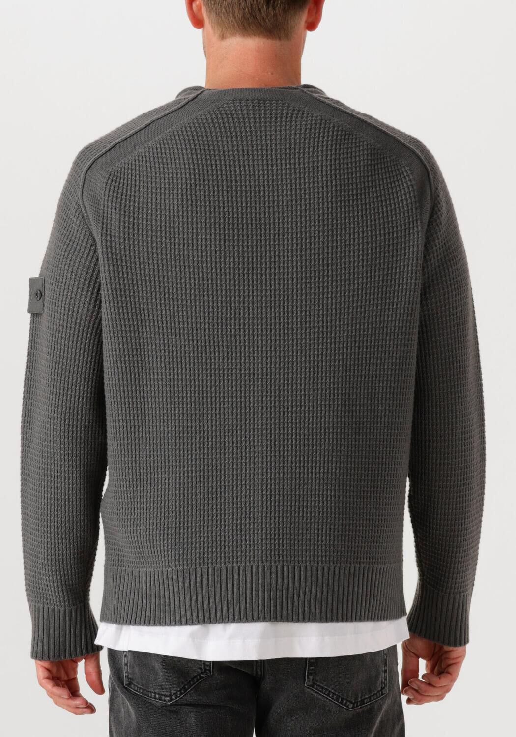Donkergrijze STONE ISLAND Trui CREW NECK - large