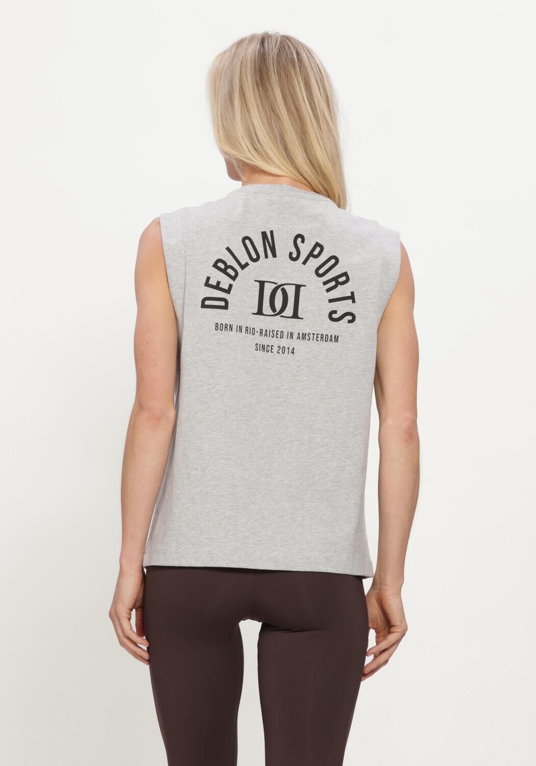 Grijze DEBLON SPORTS Tanktops IONA T-SHIRT - large