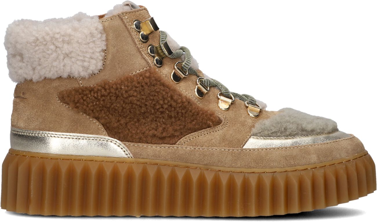 Voile Blanche Hoge Sneakers Dames Eva Hike, Maat: 40, Materiaal: Suède, Kleur: Camel