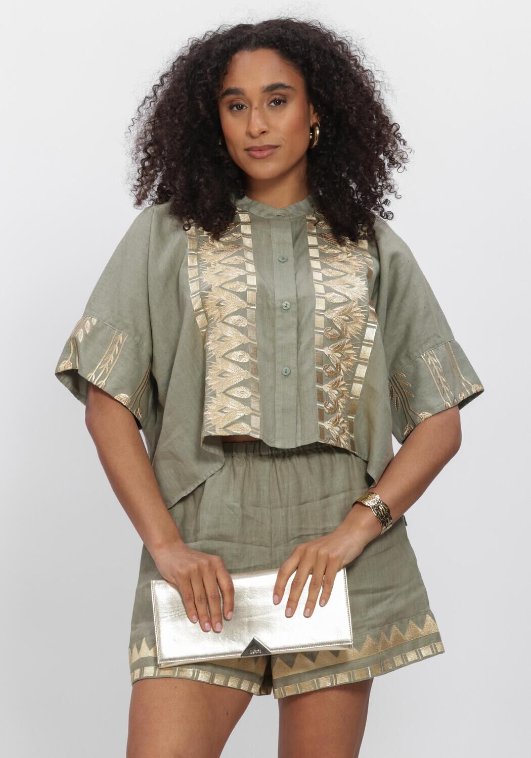 Greek Archaic Kori Blouse
Dames S26k-2075047, Maat: S, Kleur: Groen afbeelding 1