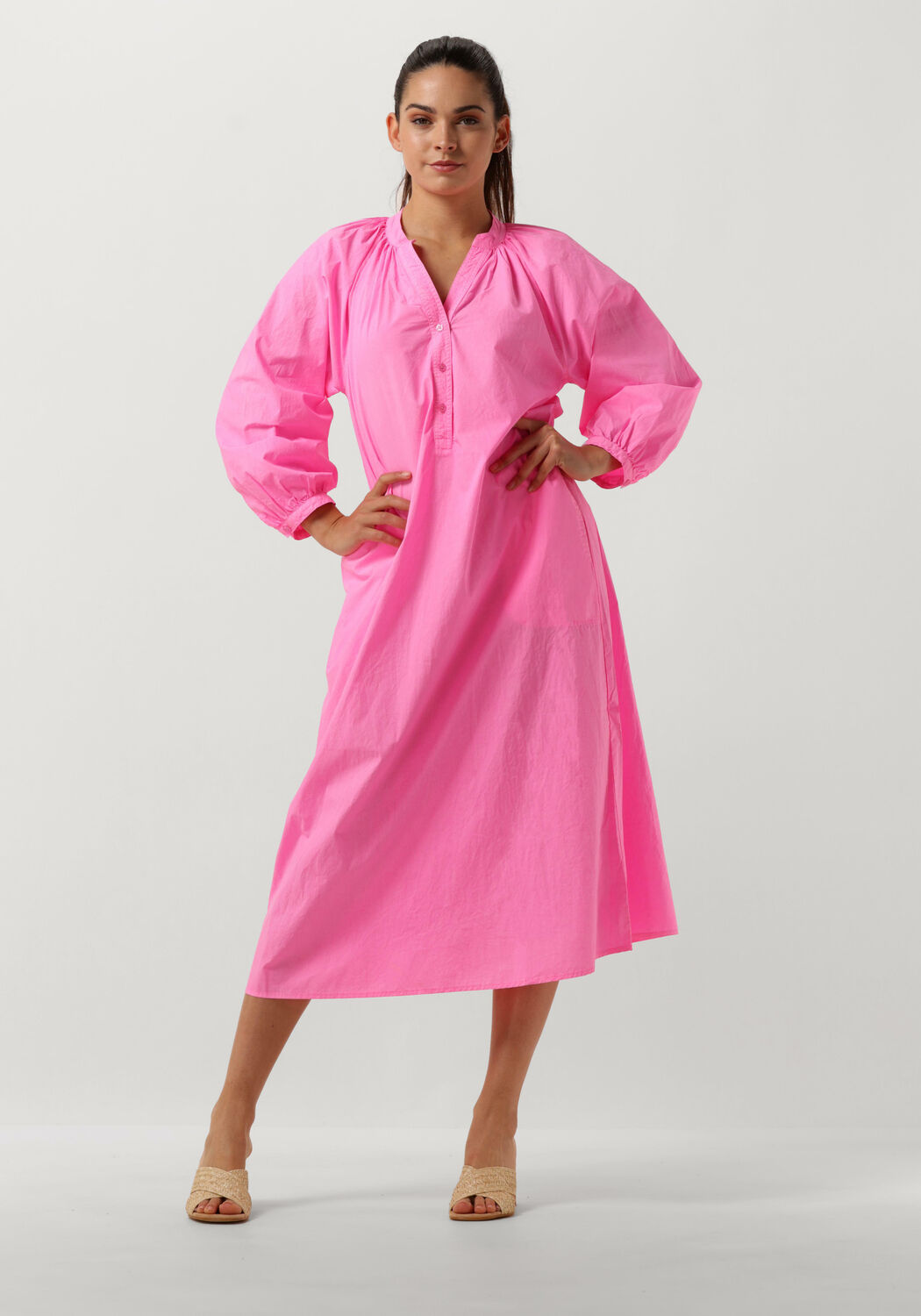 Aimee the Label Midi Jurk Dames Scott, Maat: XS, Kleur: Roze