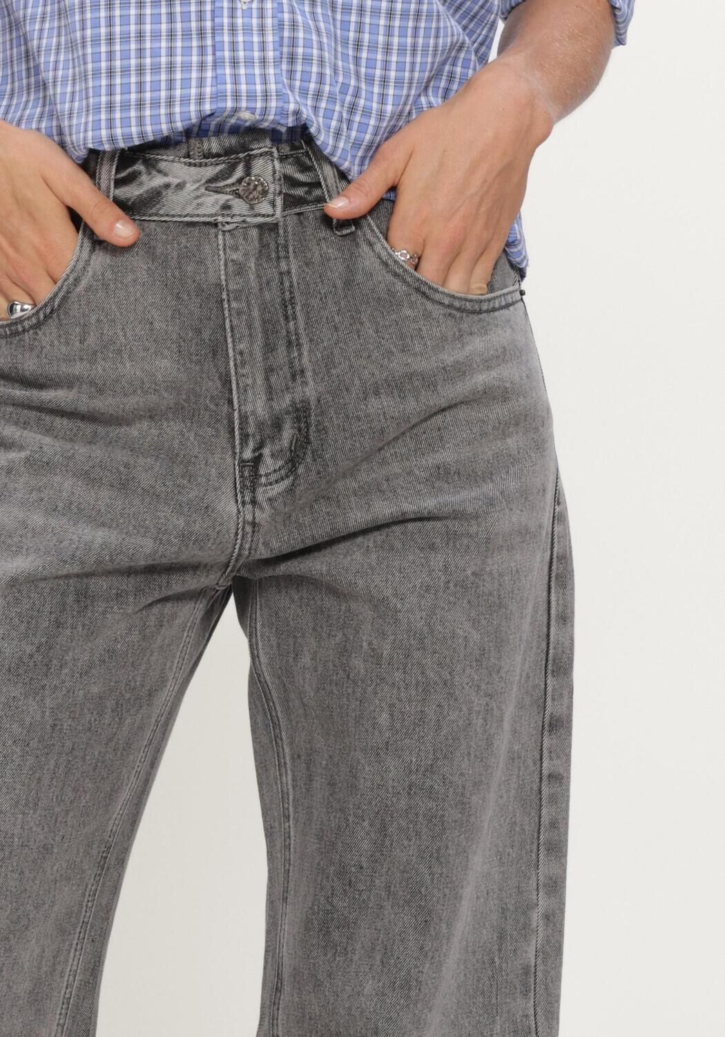 Grijze HAUTE L'AMITI&Eacute; Barrel jeans FLIP BARREL GREY TALL JEANS - large