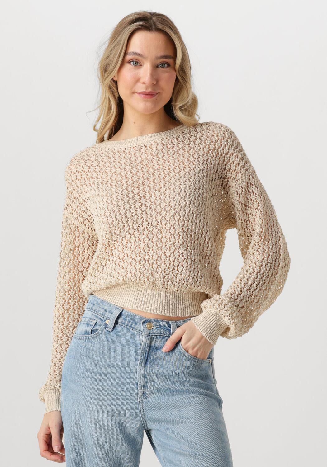 AAIKO Trui Dames Jaylee Co 460, Maat: L, Kleur: Beige