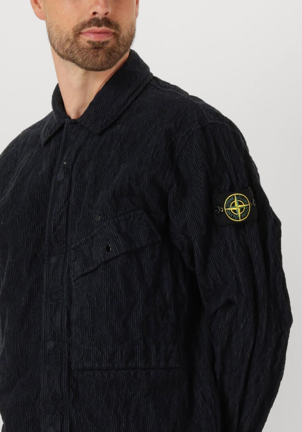 Donkerblauwe STONE ISLAND Overshirt OVERSHIRTS - large