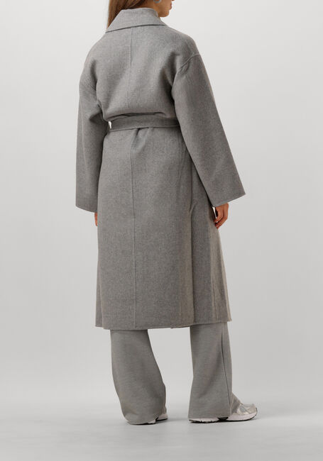 Grijze SUMMUM Mantel LONG COAT WOOL CLASSIC - large