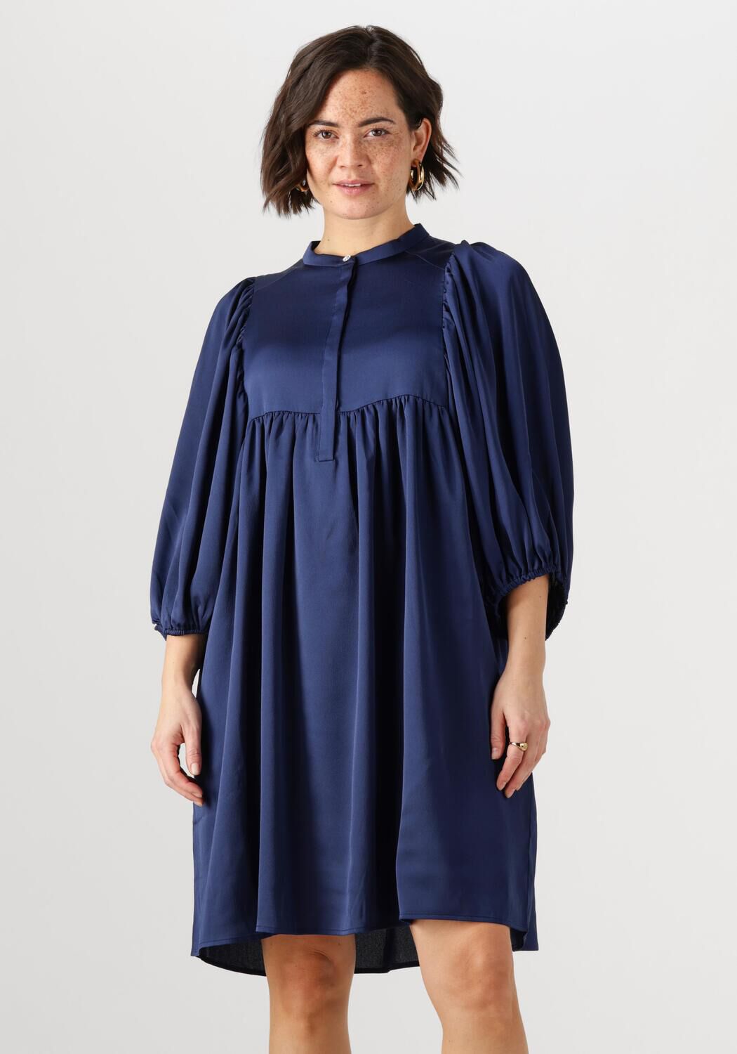 Bruuns Bazaar Midi Jurk Dames Sarina Dress, Maat: 36, Kleur: Donkerblauw afbeelding 1