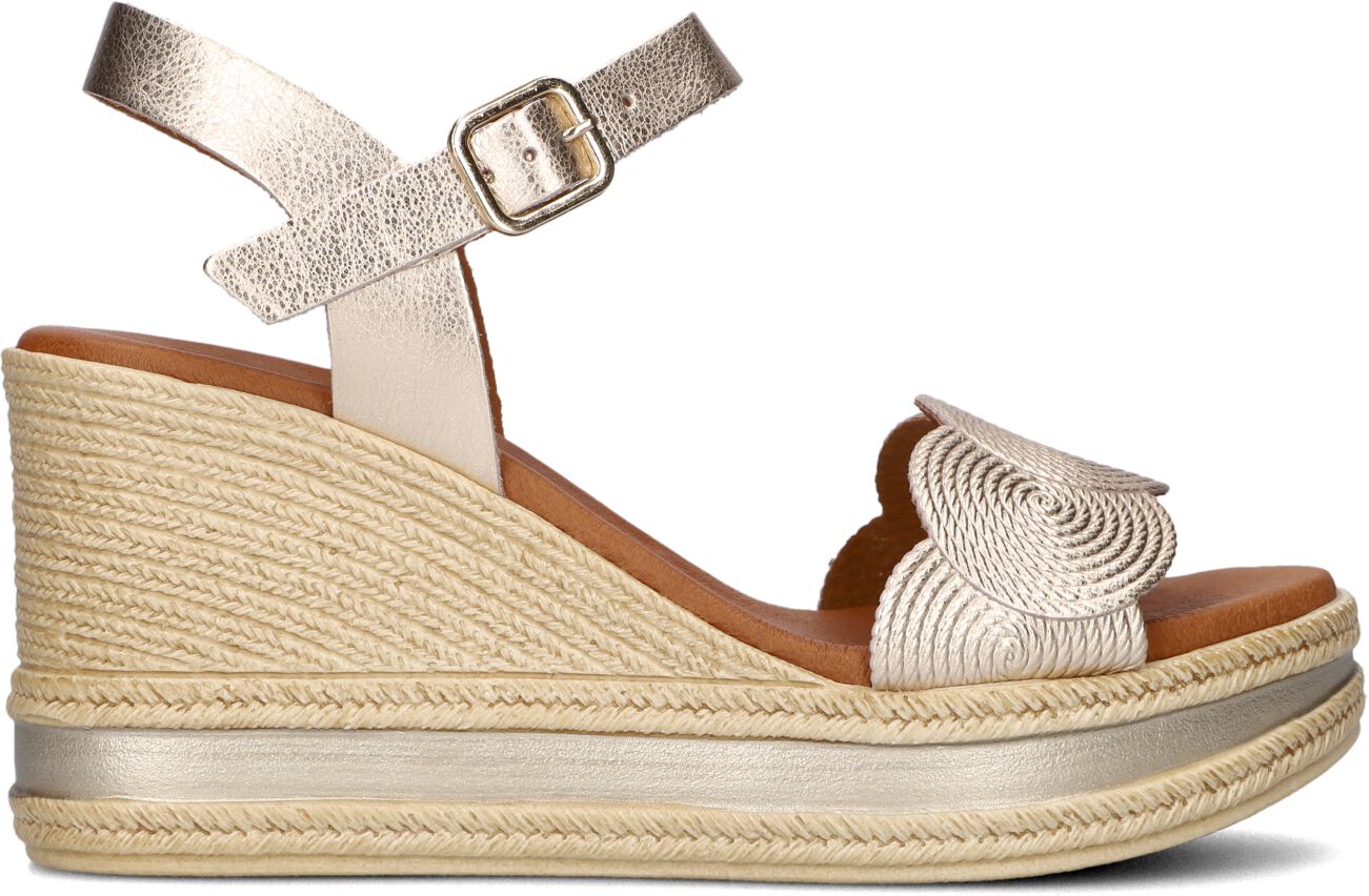 Stefano Lauran Sandalen
Dames Met Koord Sandaal Sleehak, Maat: 41, Materiaal: Leer, Kleur: Goud