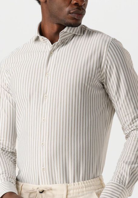 Taupe PROFUOMO Klassiek overhemd SHIRT X-CUTAWAY SC SF JAPANESE KNITTED - large