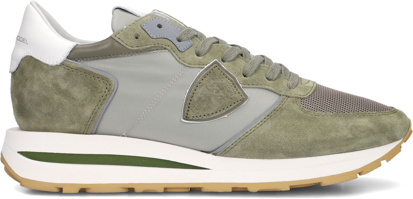 Philippe Model Lage Sneakers Heren Tropez Haute Low Man, Maat: 46, Materiaal: Suède, Kleur: Groen