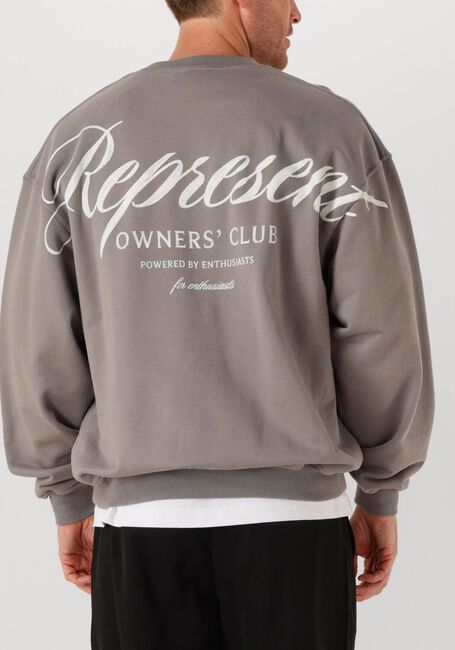 Grijze REPRESENT Sweater OWNERS CLUB SCRIPT SWEATER - large