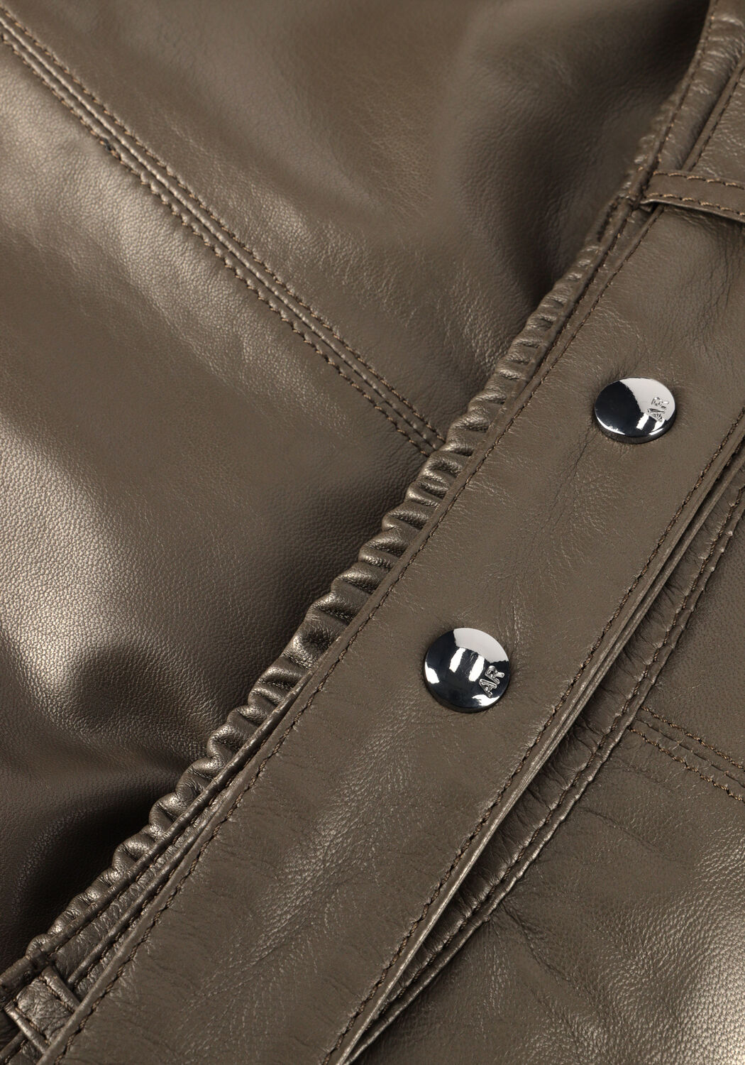 Bruine STUDIO AR Minirok LAIN SHEEP SOFT WAXED - large