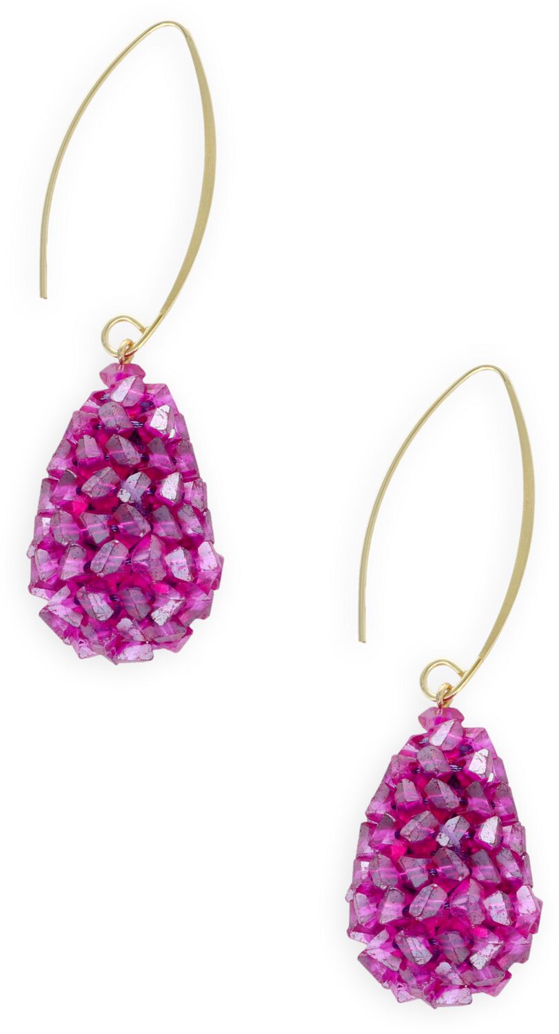 LOTT. gioielli Oorbellen Dames Gb Cone Xs Raw, Materiaal: Stainless steel, Kleur: Paars afbeelding 1