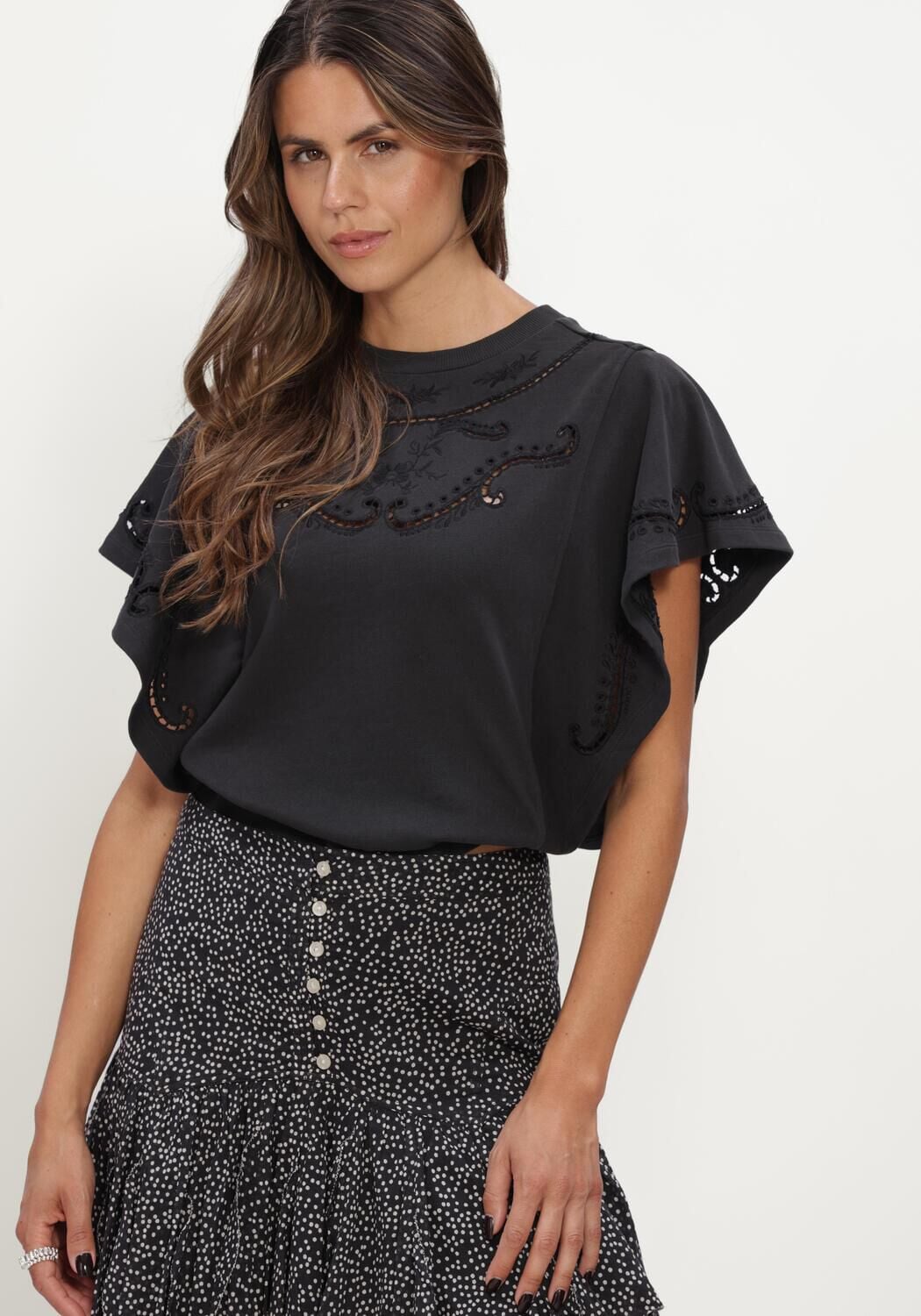 Zwarte ISABEL MARANT Top EOLINE TEE SHIRT - large