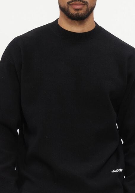 Zwarte HOPEIUM Trui BASIC CREWNECK BLACK - large
