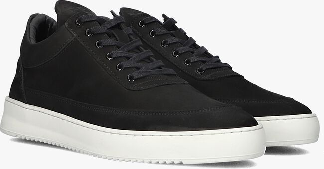 zwarte filling pieces lage sneakers low top ripple nubuck