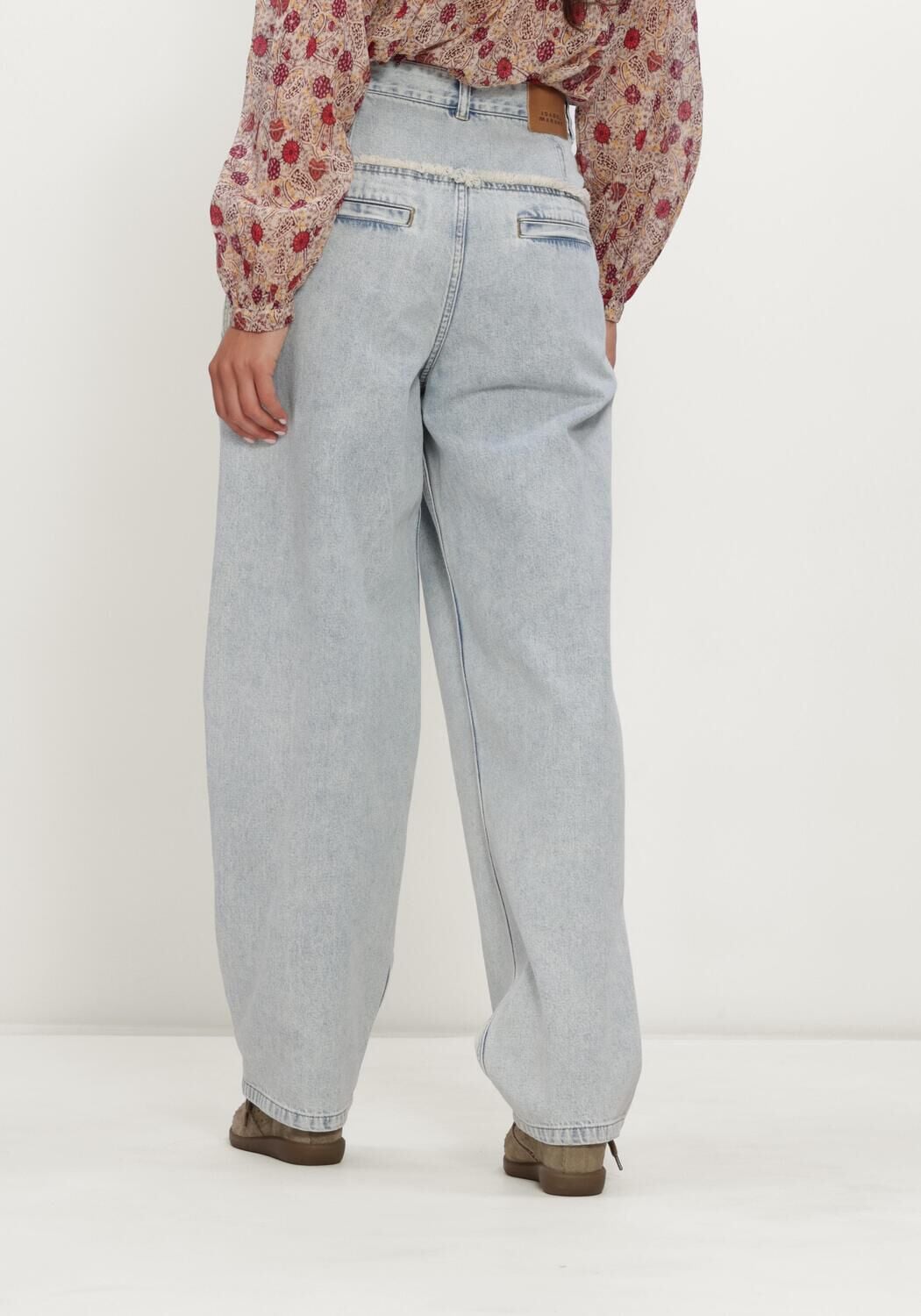 Lichtblauwe ISABEL MARANT Wijde broek INIZA PANTS - large