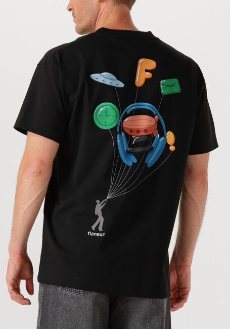 Zwarte FLANEUR T-shirt INFLATABLES T SHIRT - large