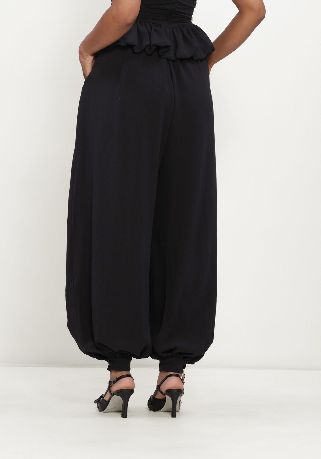 Zwarte ROTATE Balloon broeken BALLOON PLEATED PANTS - large