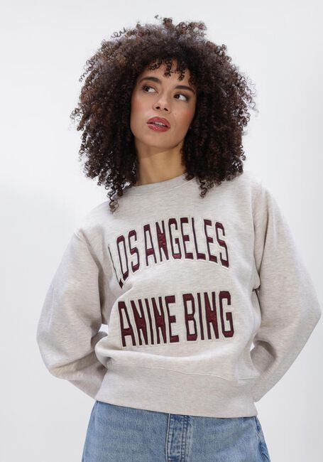 Zand ANINE BING Sweater HARRY SHRUNKEN SWEATSHIRT LA OATMEAL MELANGE - large