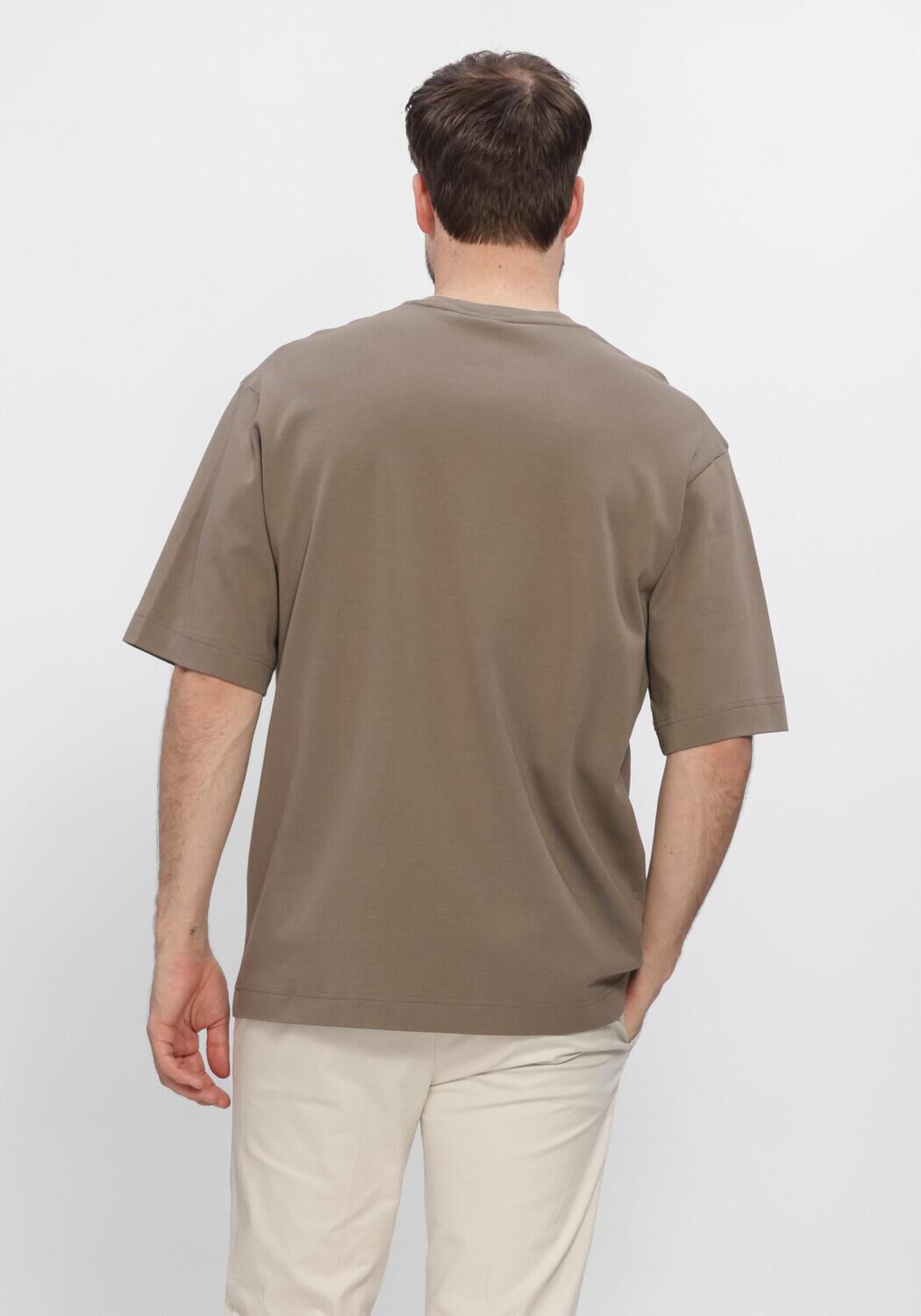 Beige PROFUOMO T-shirt T-SHIRT CREW NECK HEAVY COTTON - large