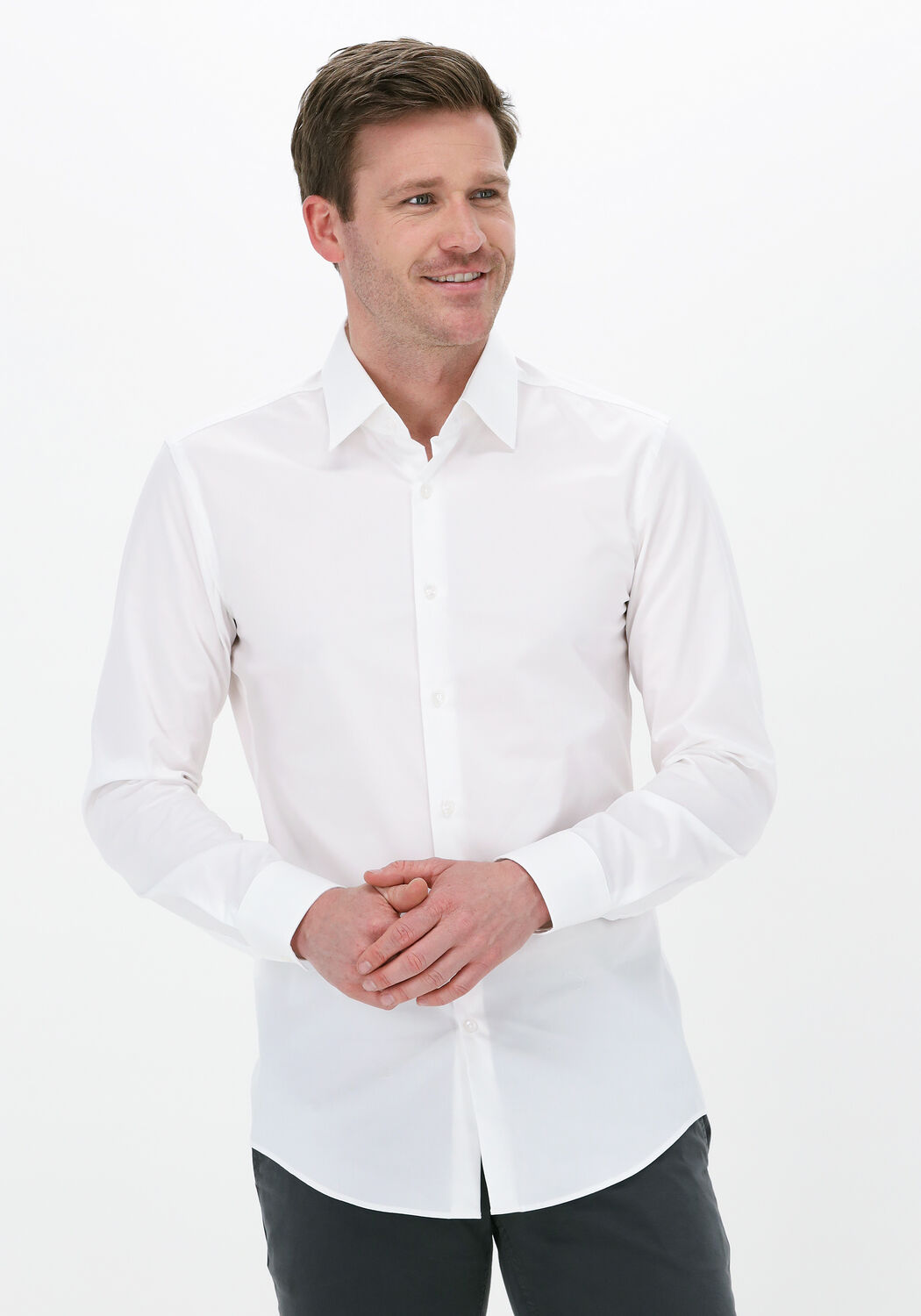 Boss Black Business Overhemd Heren H-hank-kent0c1-214, Maat: 44, Kleur: Wit