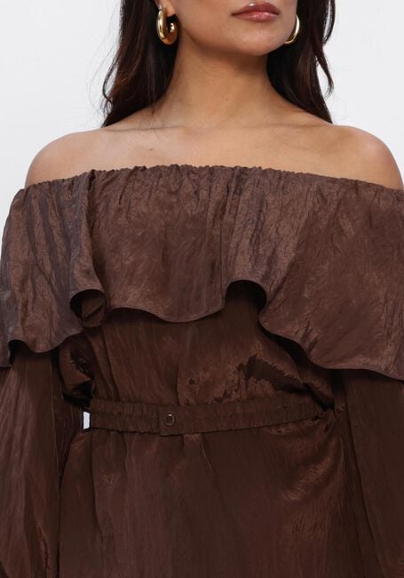 Bruine DANTE6 Mini jurk KYO VOLANT MINI DRESS - large